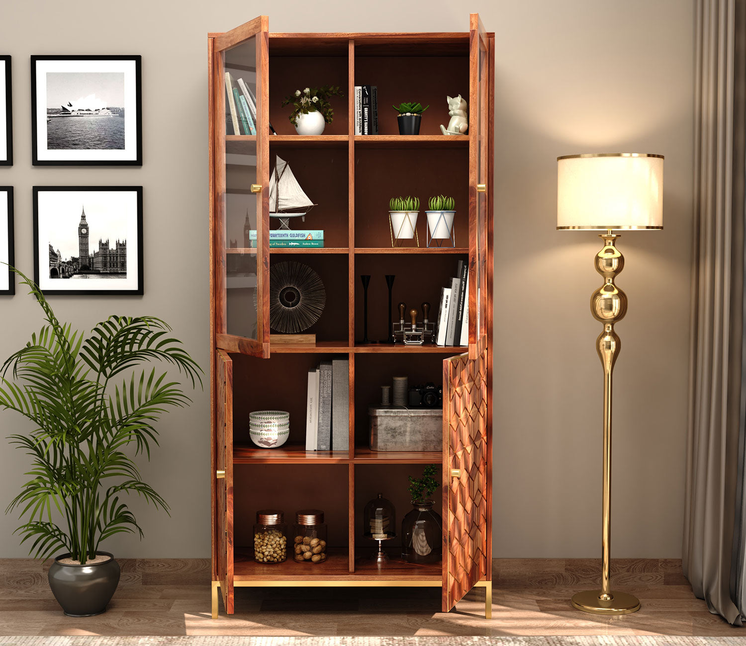 Miller Sheesham Wood Bookshelf