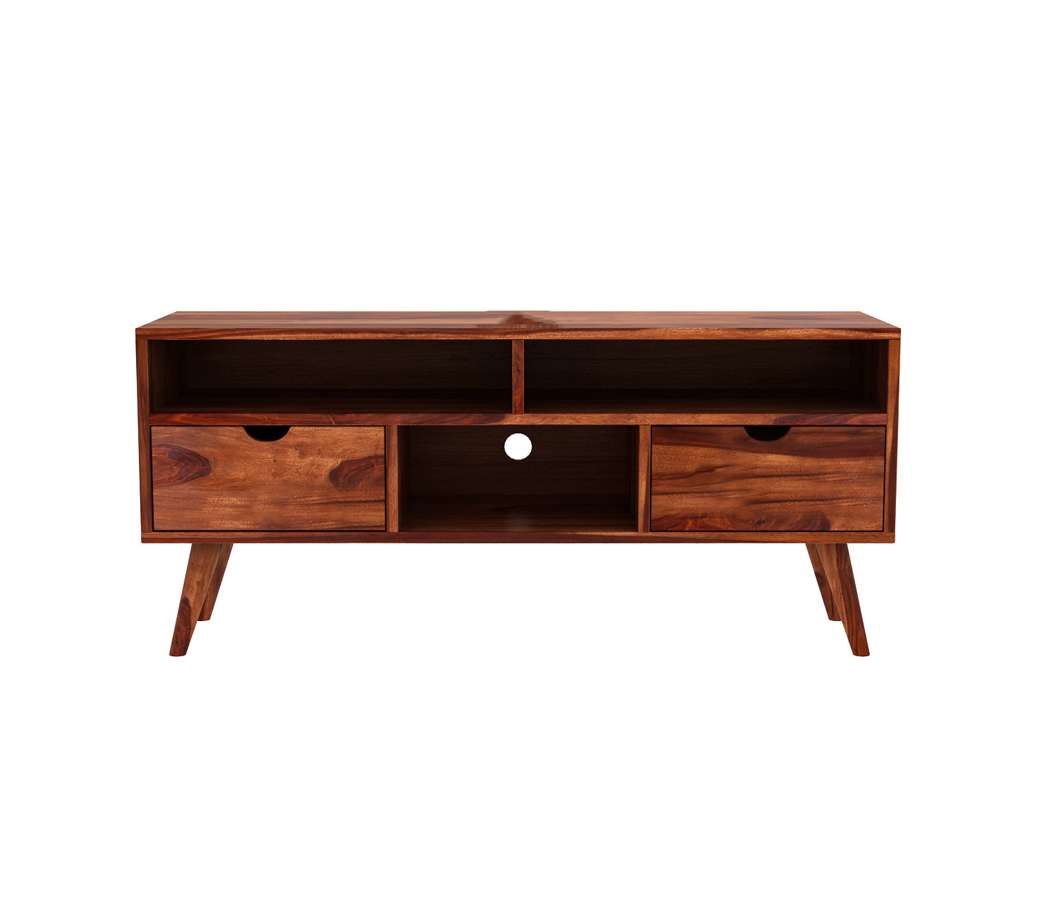 Jasiah Large Tv Unit with Two Pull Out Drawers and Shelves