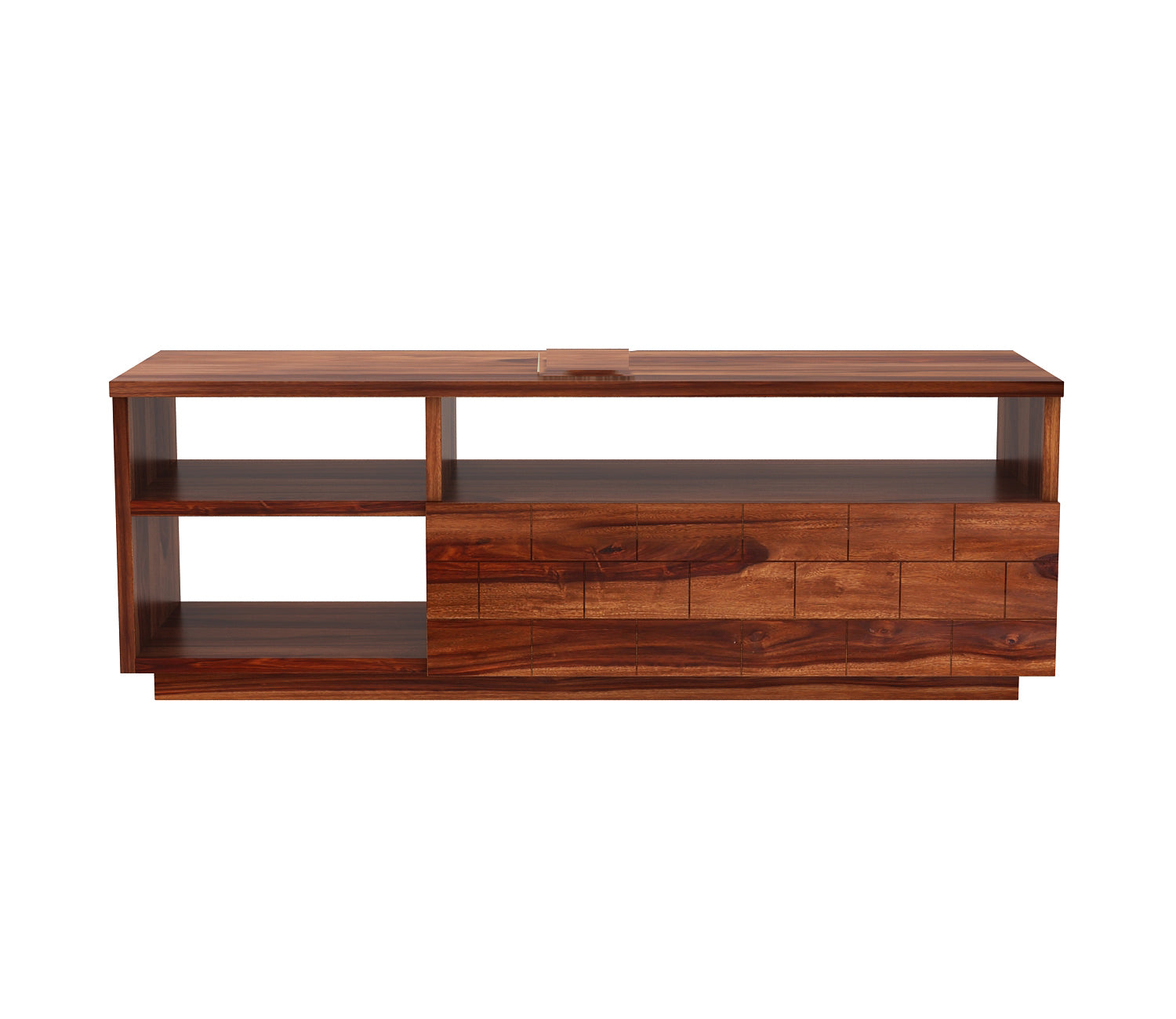 Philip Sheesham Wood Tv Unit with Shelf Storage