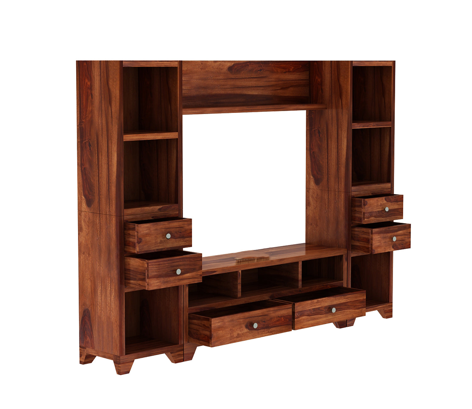 Lucian Sheesham Wood Tv Entertainment Unit