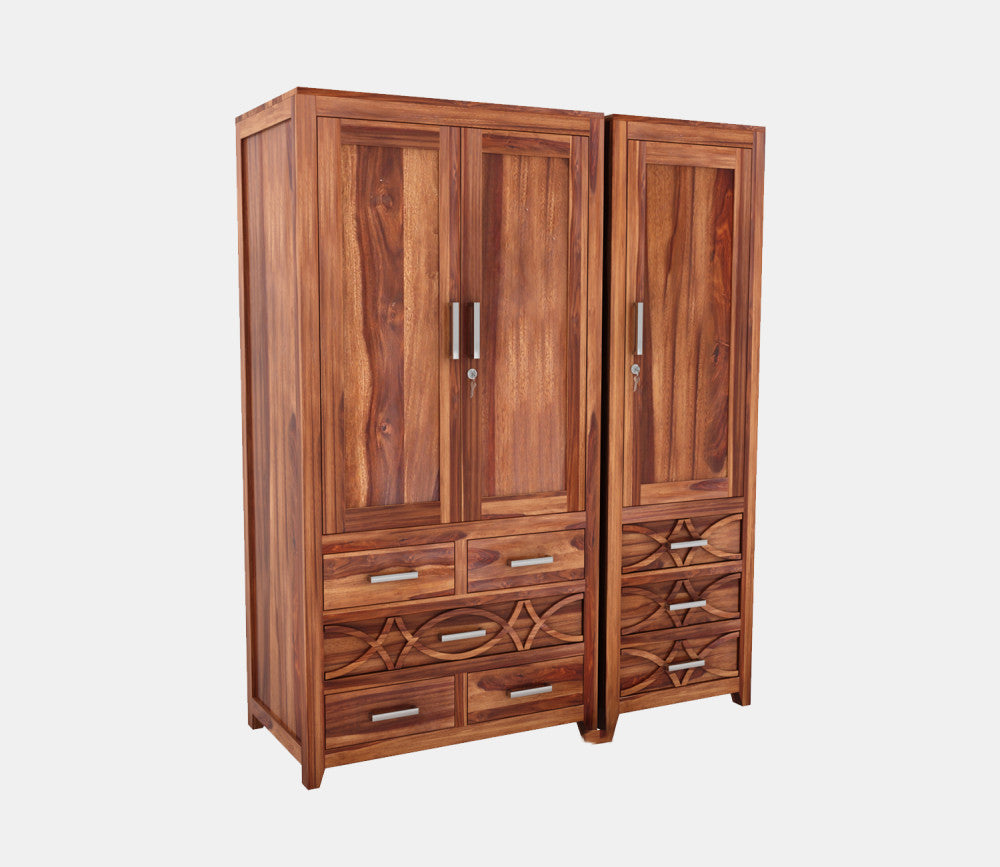 Casey Sheesham Wood 3 Door Wardrobe