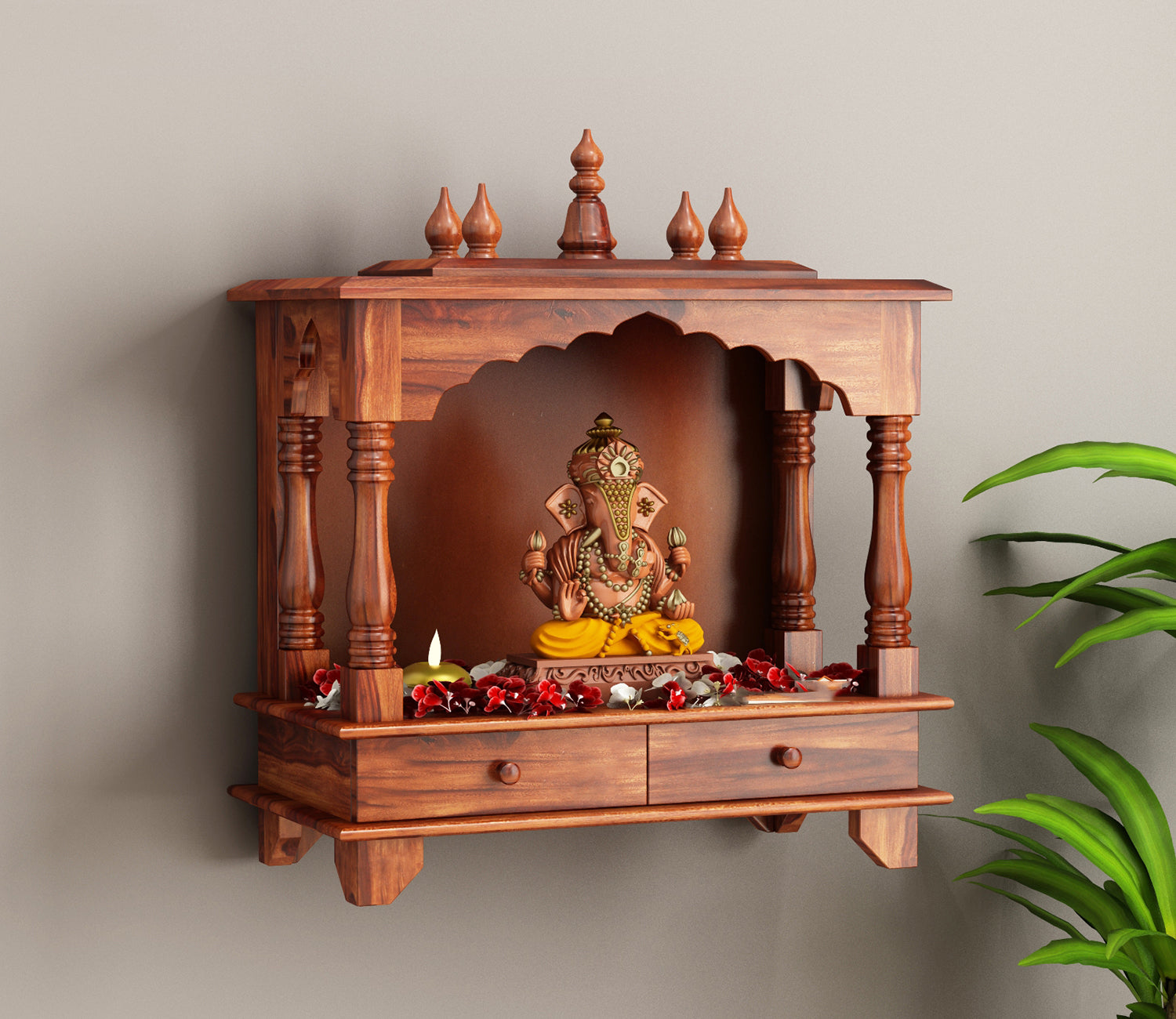 Zaire Wall Mounted Home Temple