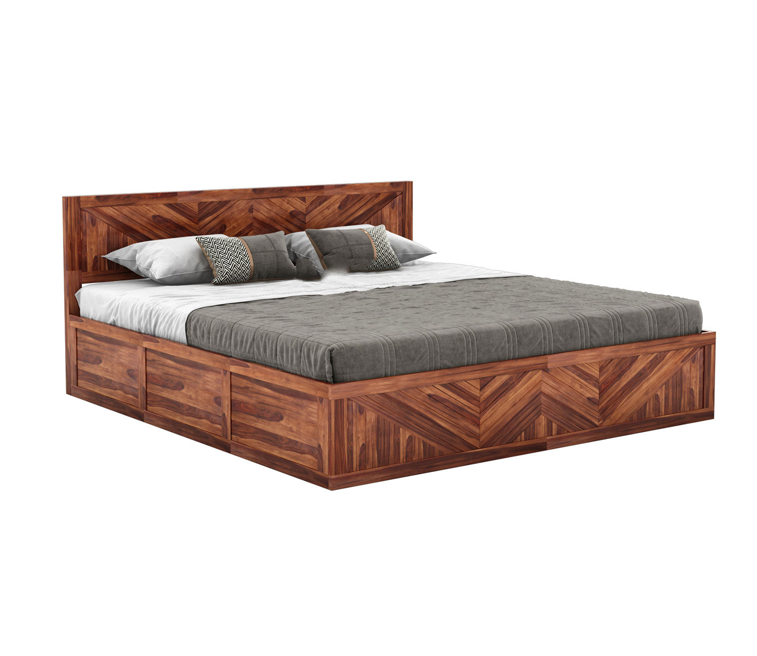 Tanner Sheesham Wood Bed With Box Storage
