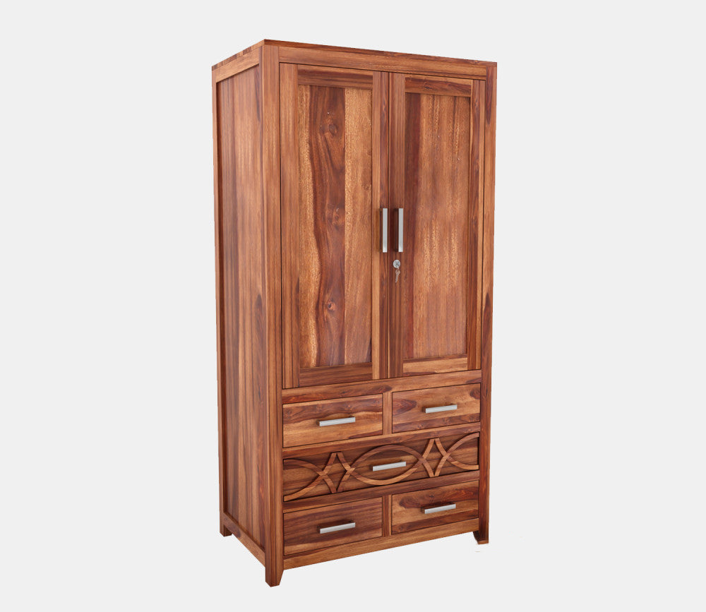 Colter Sheesham Wood 2 Door Wardrobe