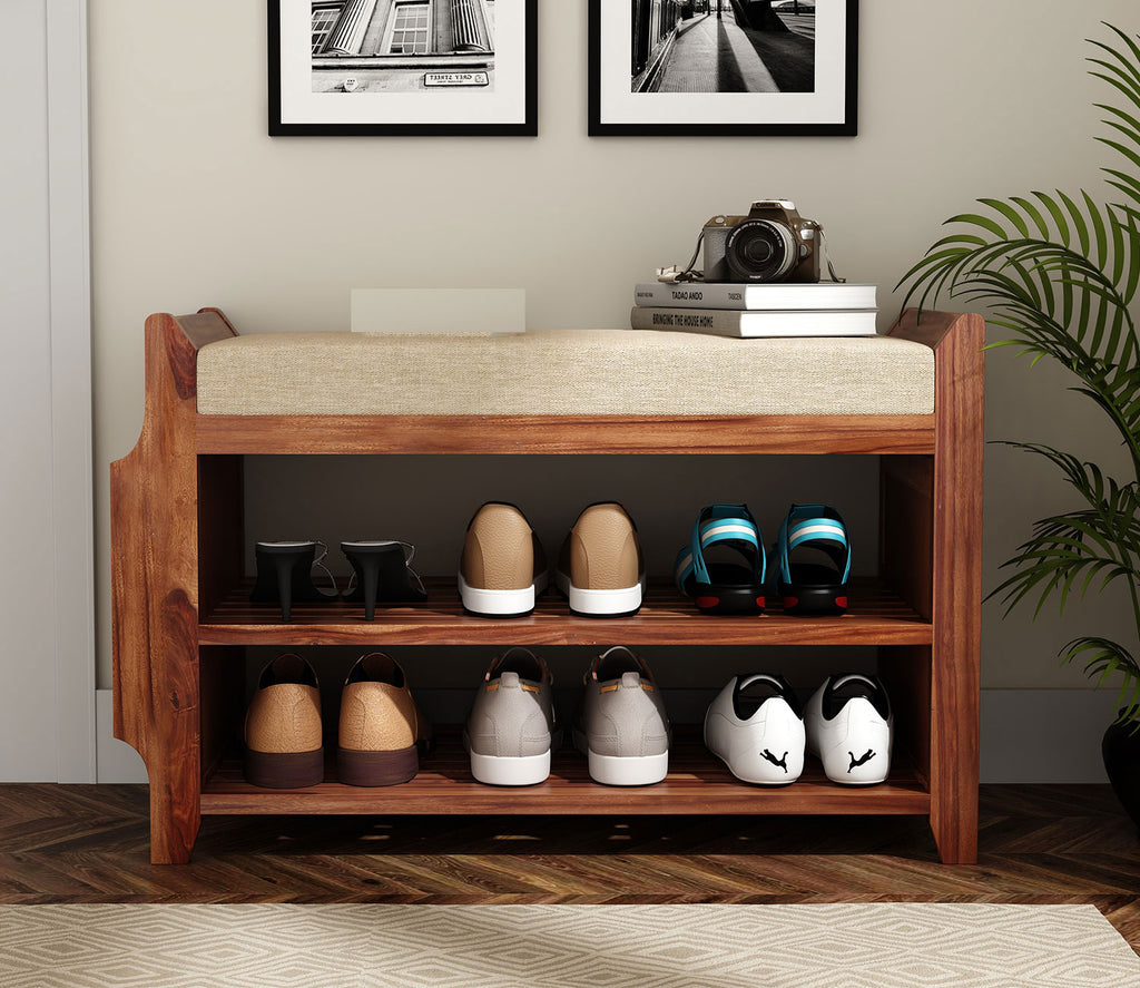 Jax Shoe Rack with Seat and Shelves