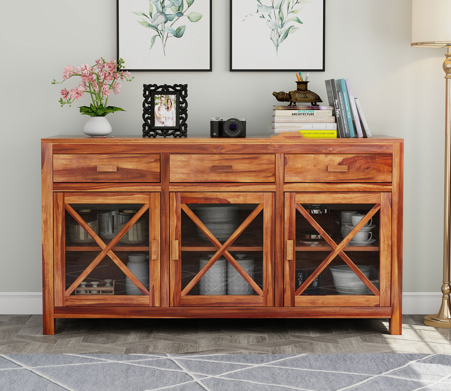 Simon Sheesham wood Sideboard and Cabinets