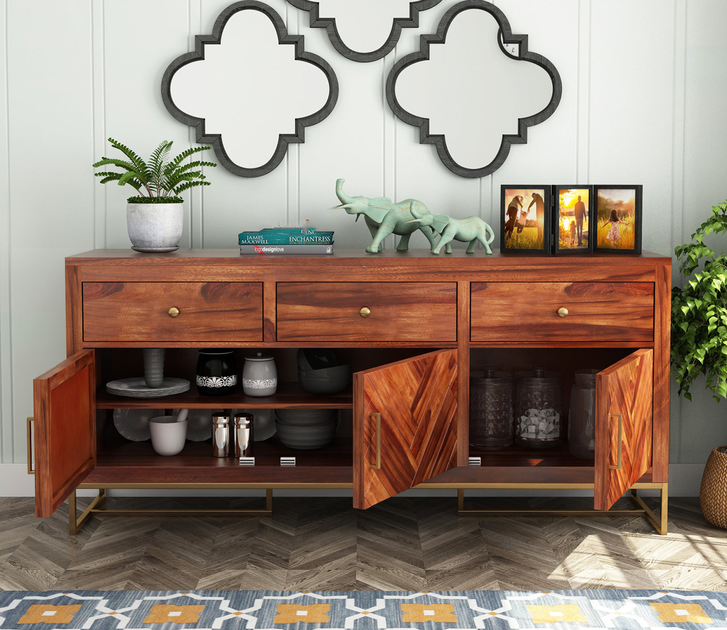 Zayn Sheesham Wood Cabinet and Sideboard