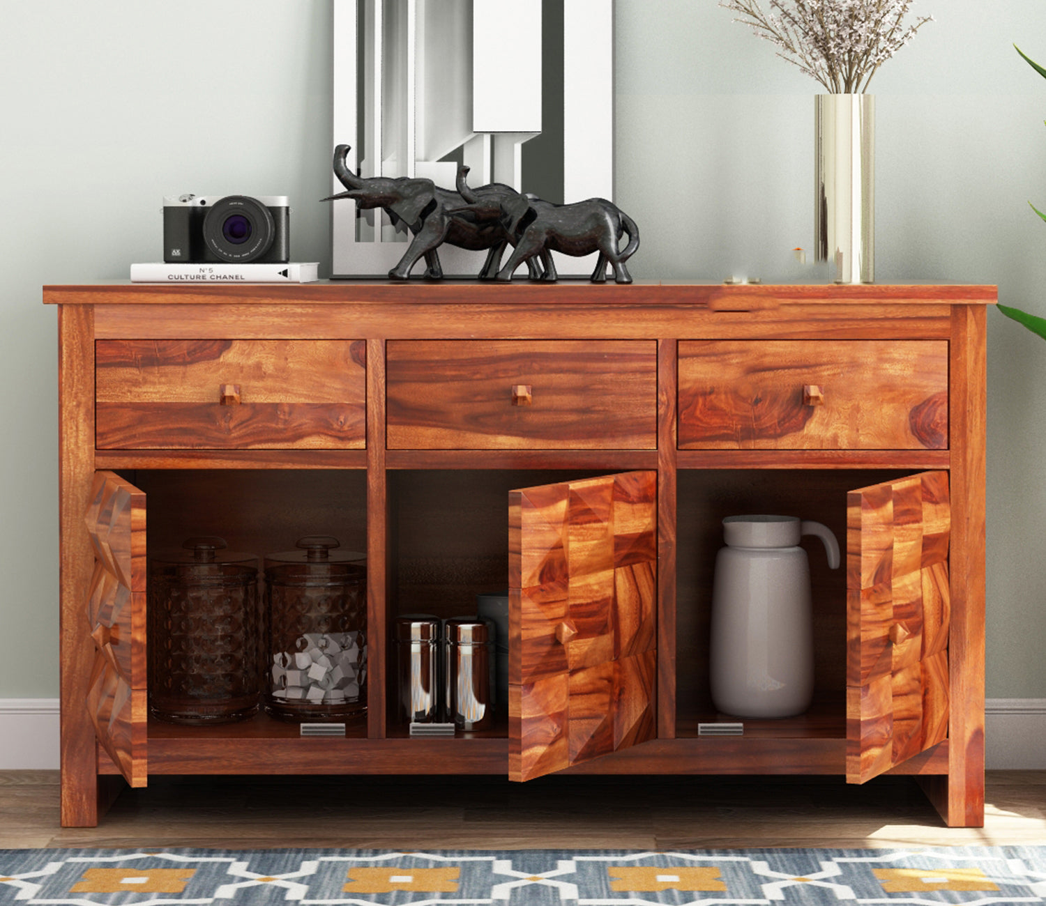Bryce Sheesham wood Sideboard and Cabinet