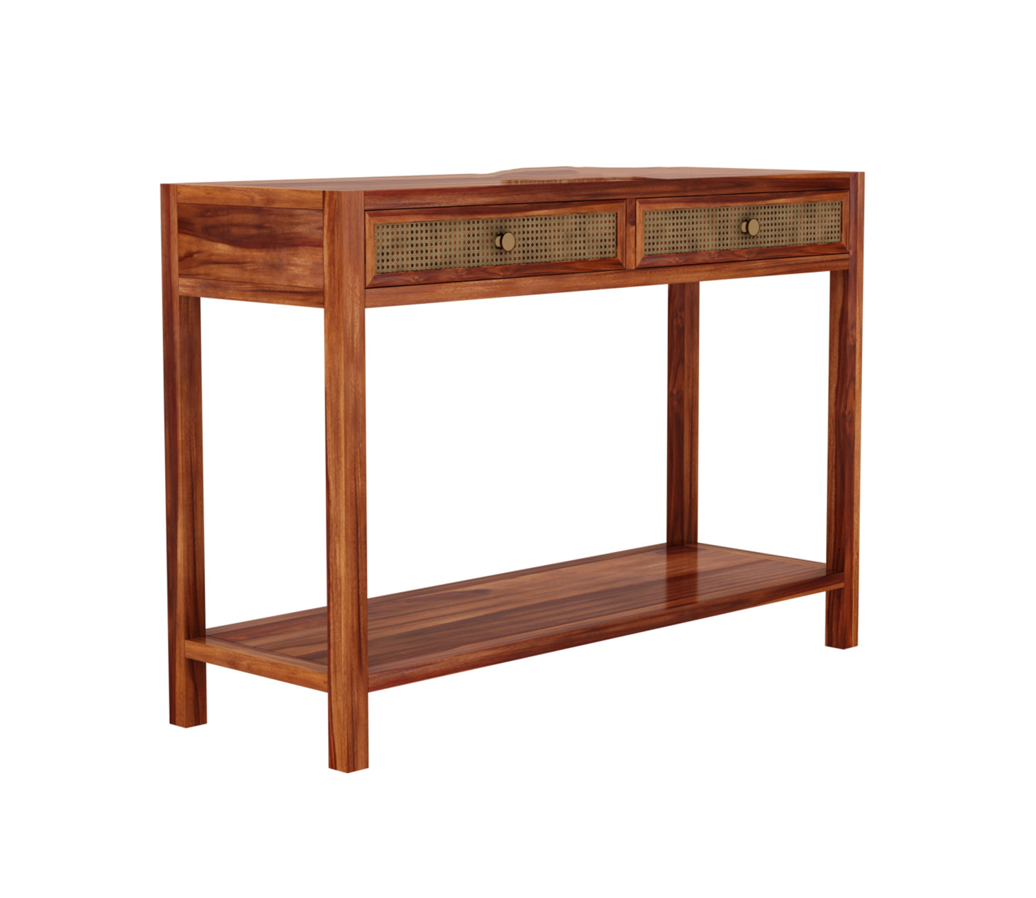 Victor Sheesham Wood 2 Drawer Storage Console Table