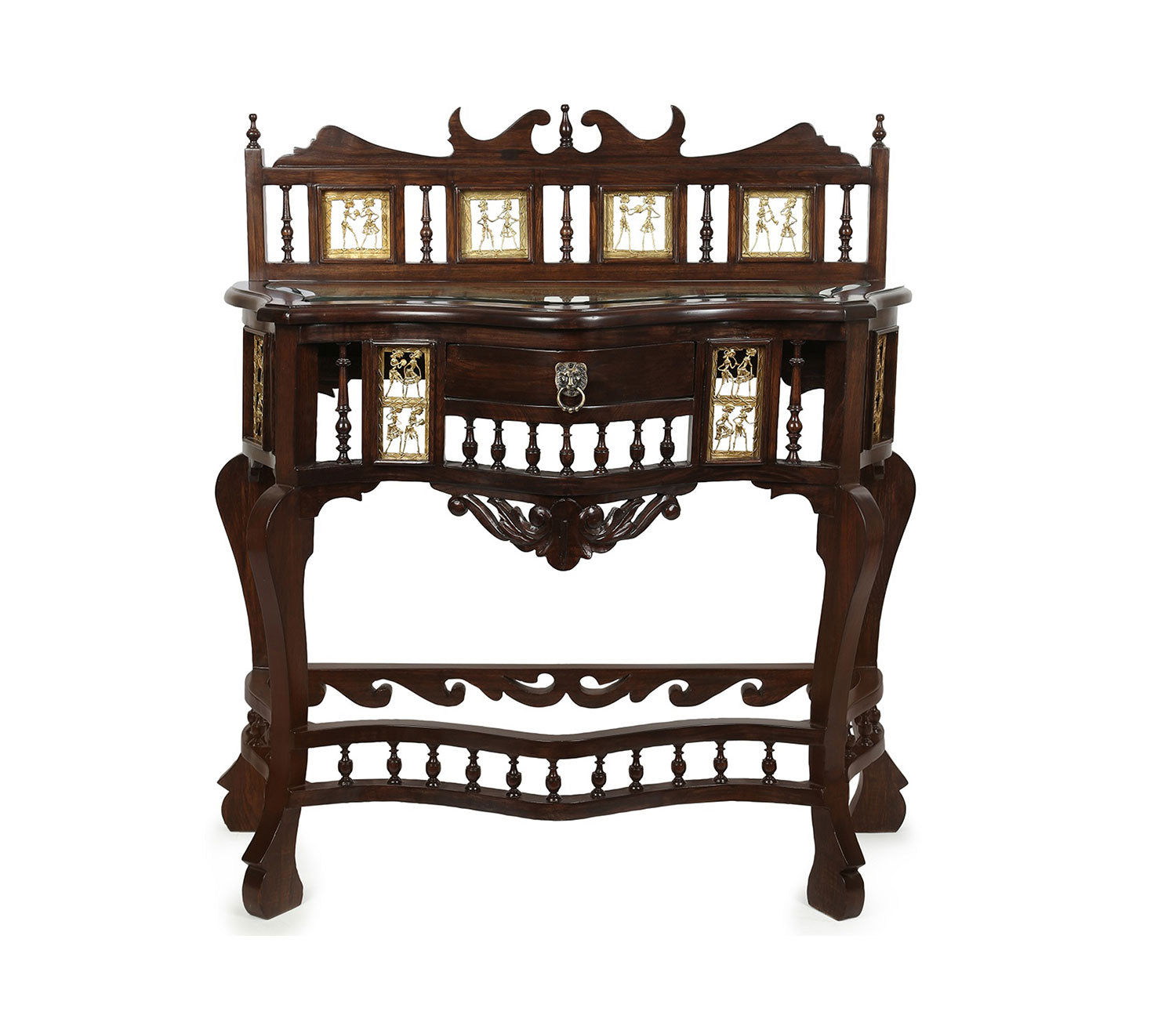Griffin Console Table in Teakwood with Walnut Finish