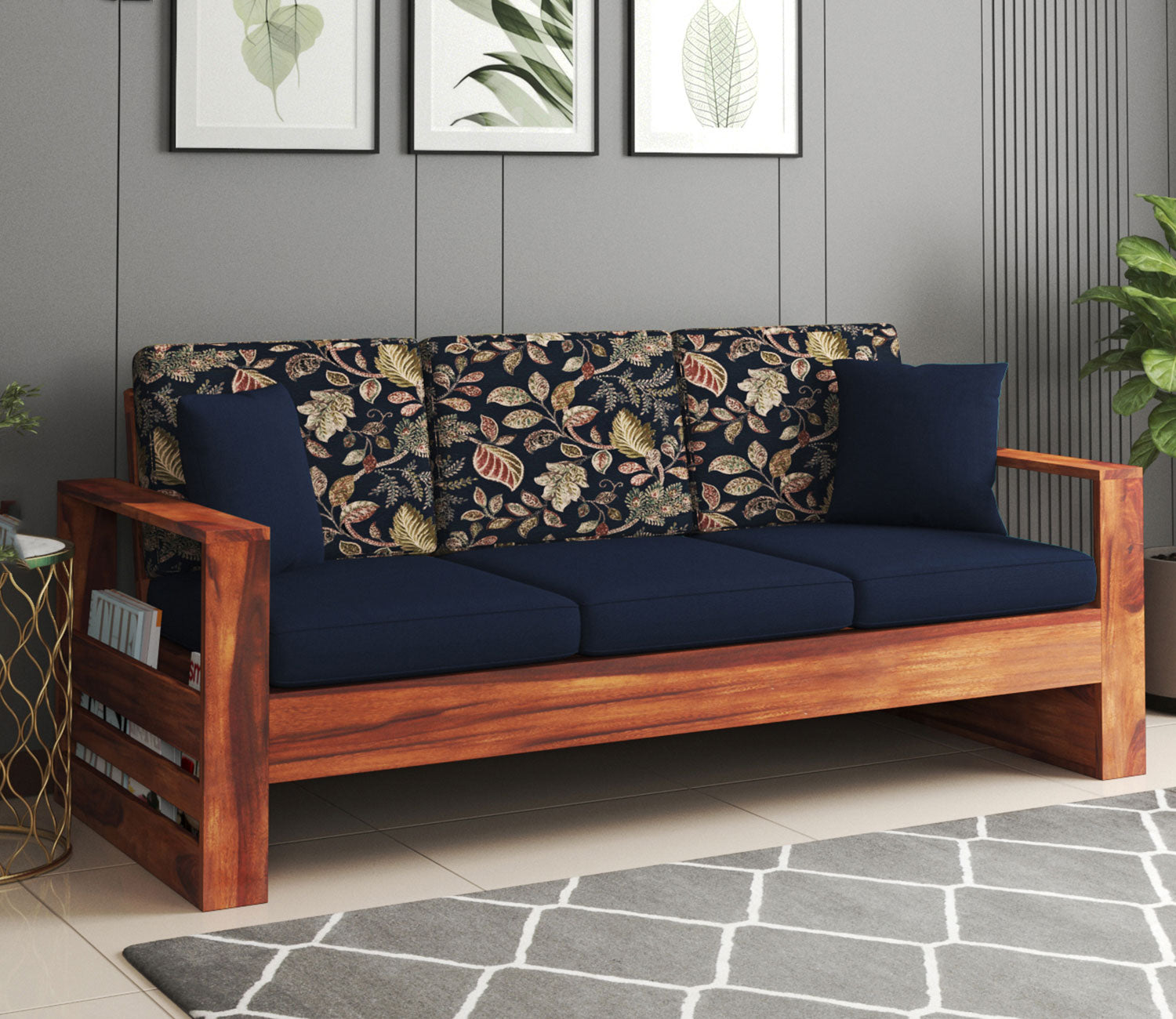 Lewis Wooden 5 Seater Sofa Set
