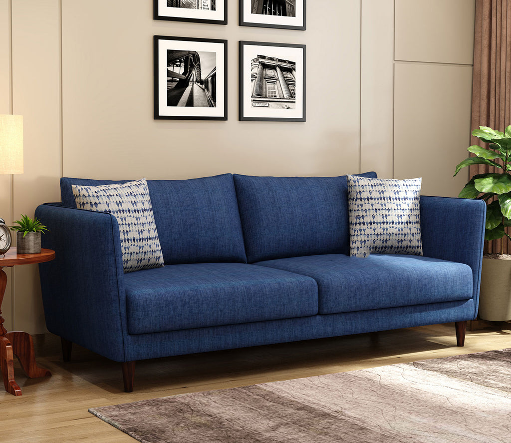 Moxie 3 Seater Living Room Sofa with 2 Lounge Chairs and 4 Cushions
