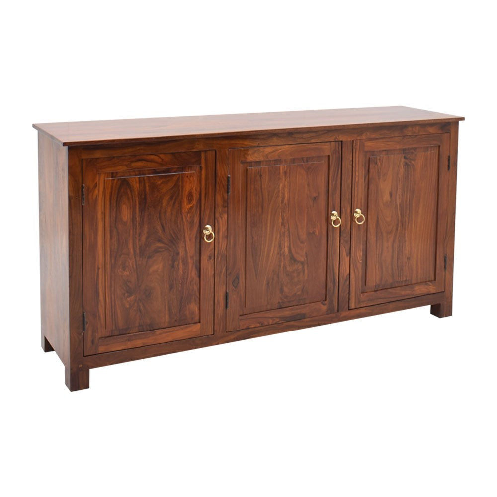 Amyra Sheesham Wood 3 Drawers Large Sideboard.