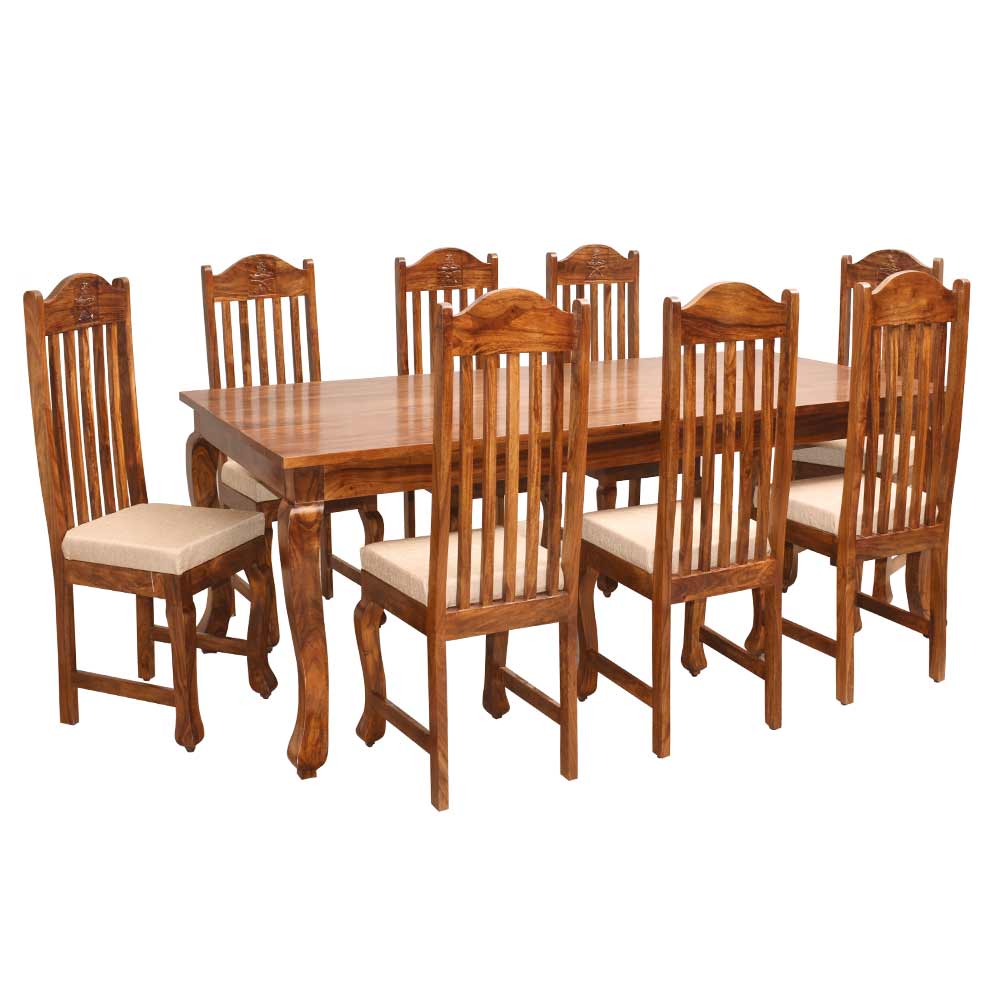 Octavia Solid Wood Eight Seater Dining Set