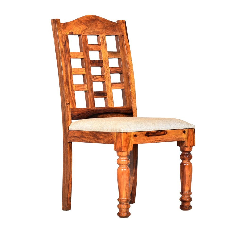 Lilith Wood Zenith Sheesham Dining Table and Chair