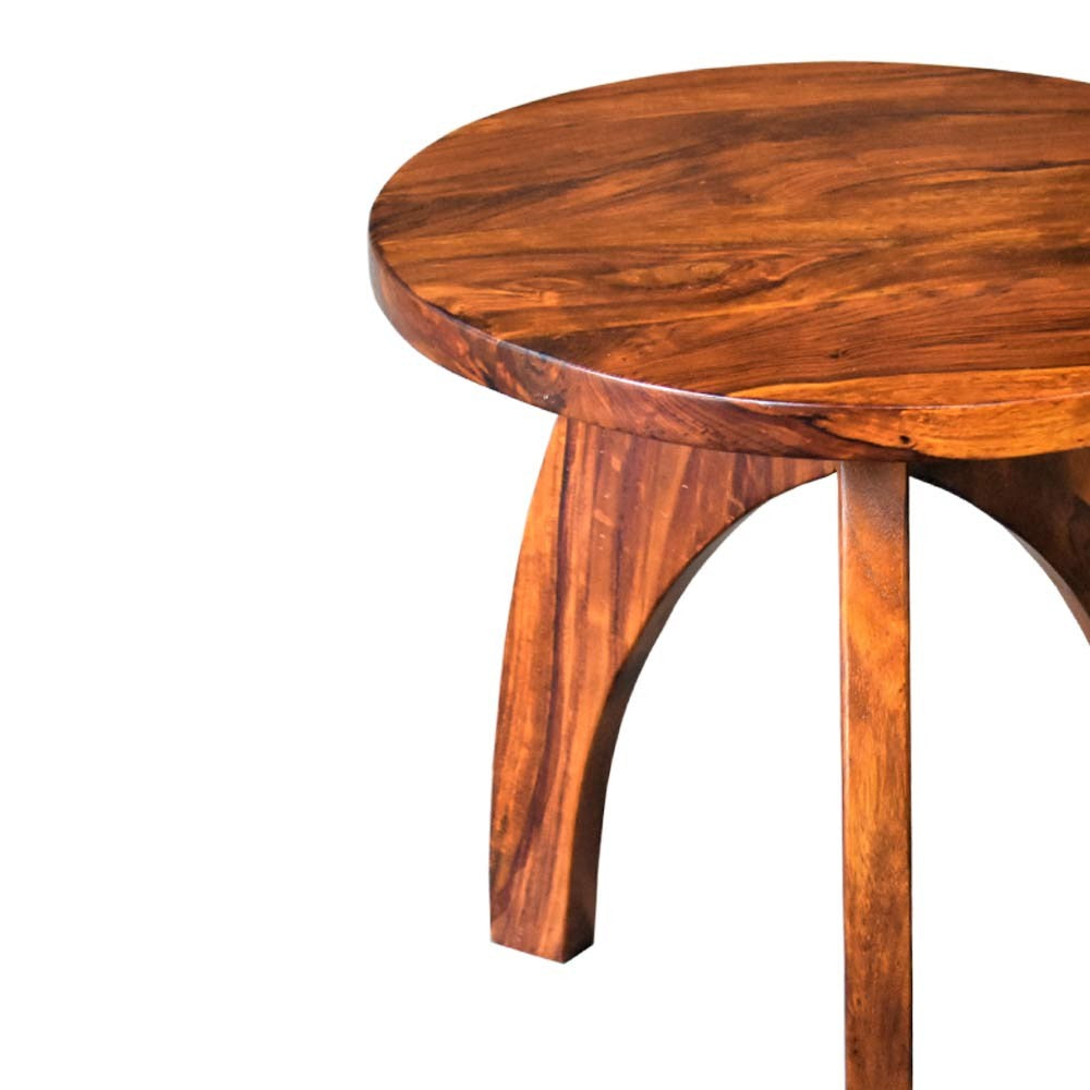 Deux Wooden Peg Side Table