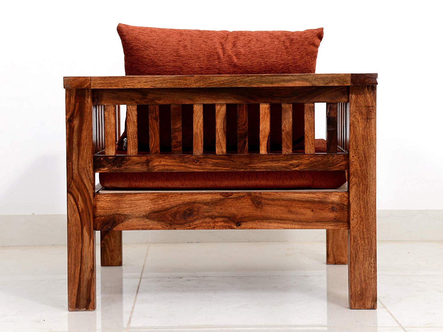 Furniturewallet Sheesham Wood Sofa for Living Room in Natural Finish