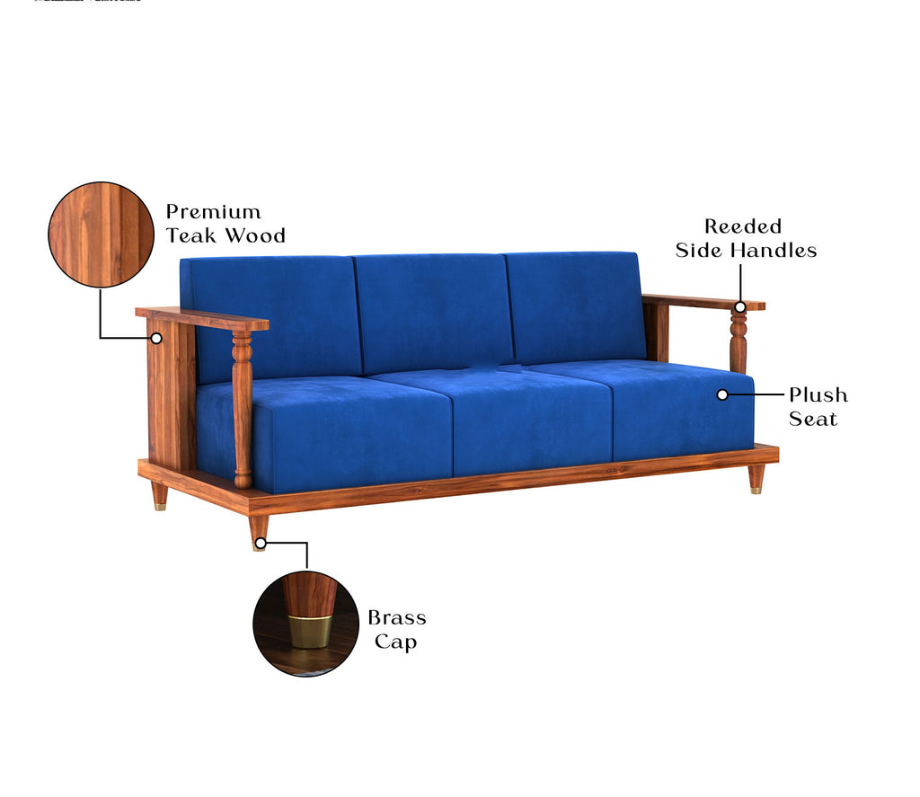 Milton Wooden 5 Seater Sofa Set