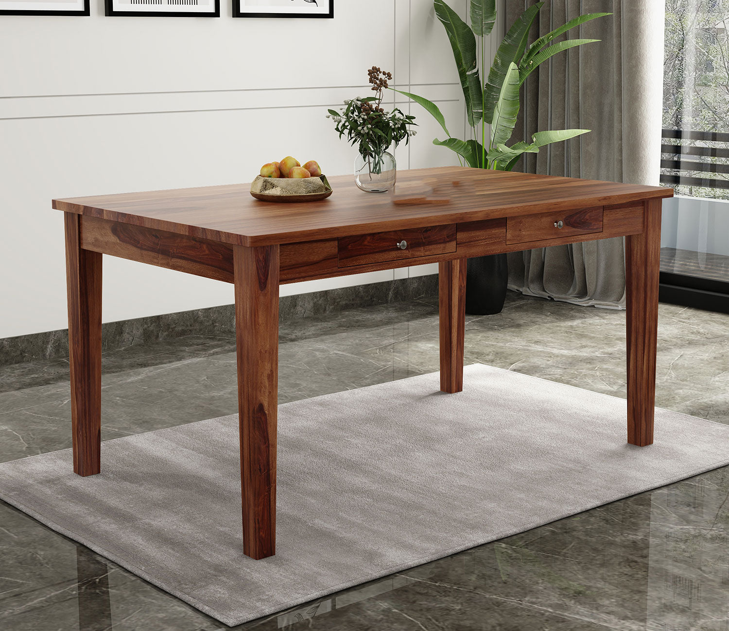 Swan 6 Seater Compact Dining Table With Storage