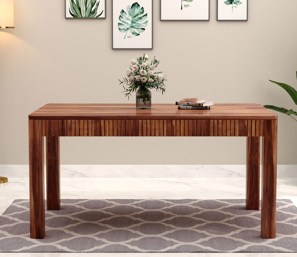 Dimitri 6 Seater Sheesham wood Dining Table Set with 6 Upholstery Chair