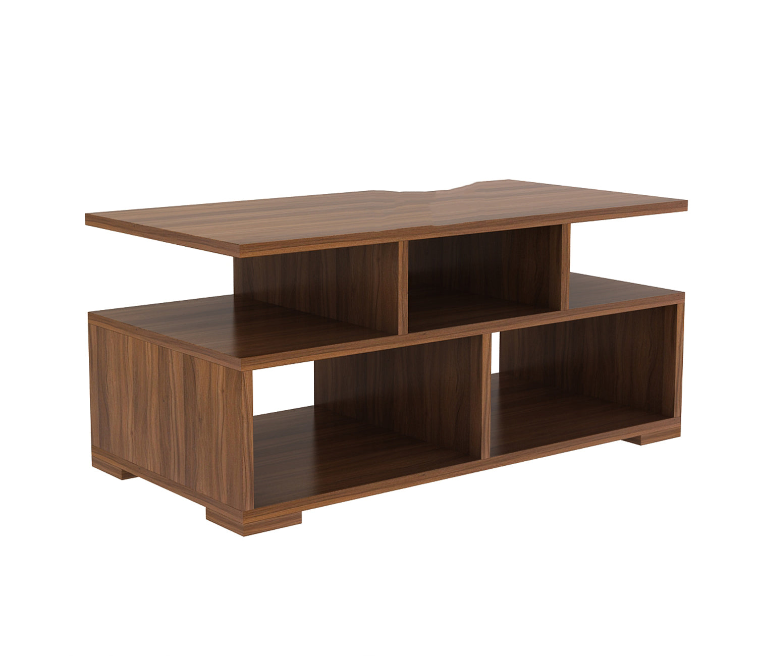 Eden Engineered Wood Coffee Table with Open Shelves