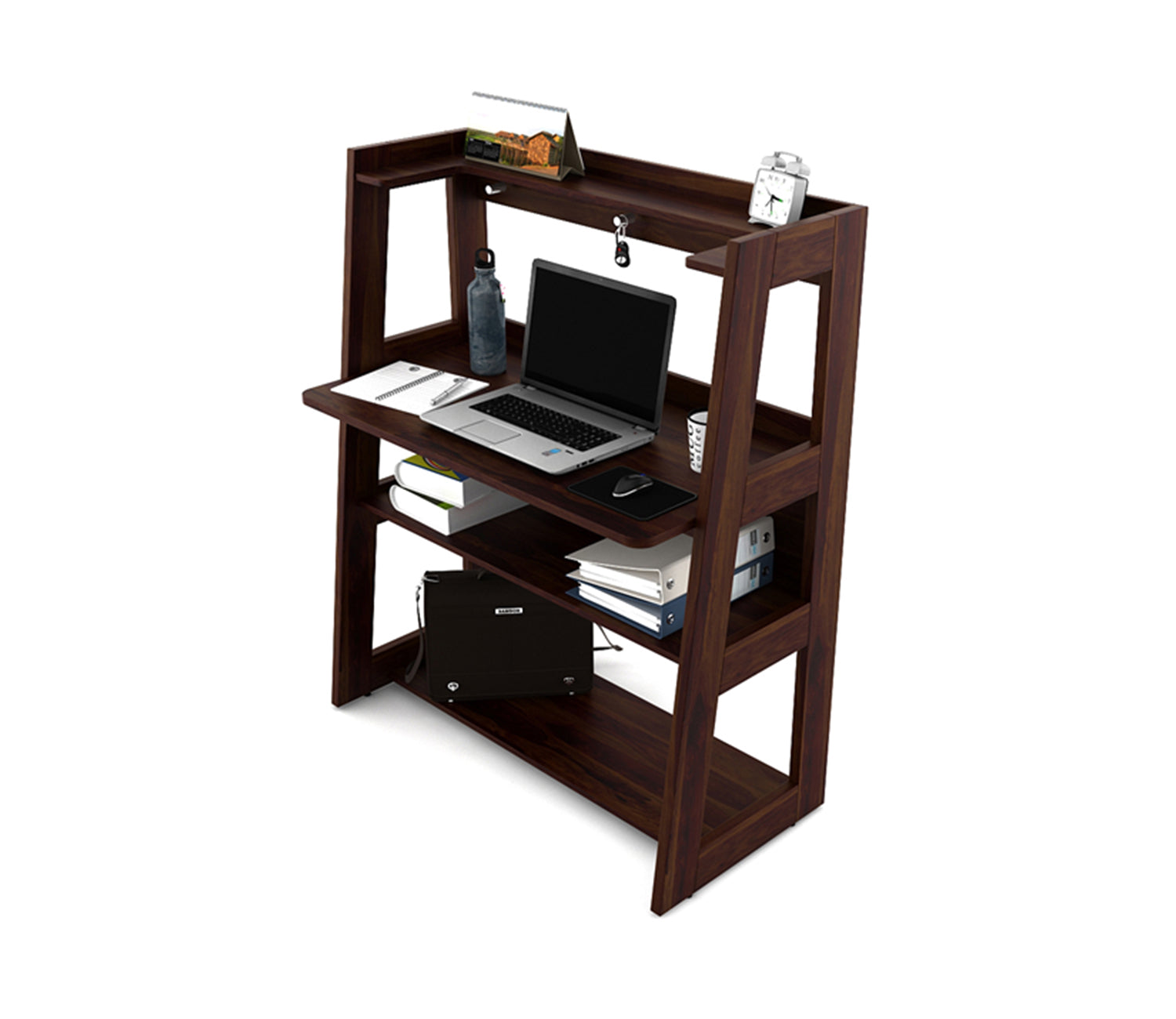 Stella Brown Winner Rigato Study Table in Walnut Finish