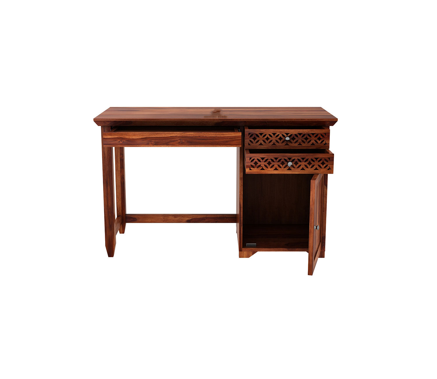 Madison Study Table with Two Drawers and Cabinet