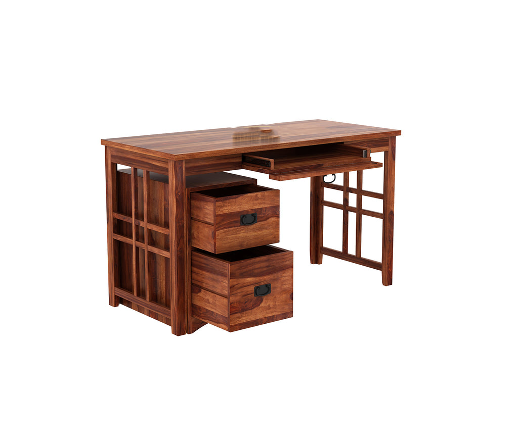 Ellie Computer Table With Keyboard Tray and Drawer Storage