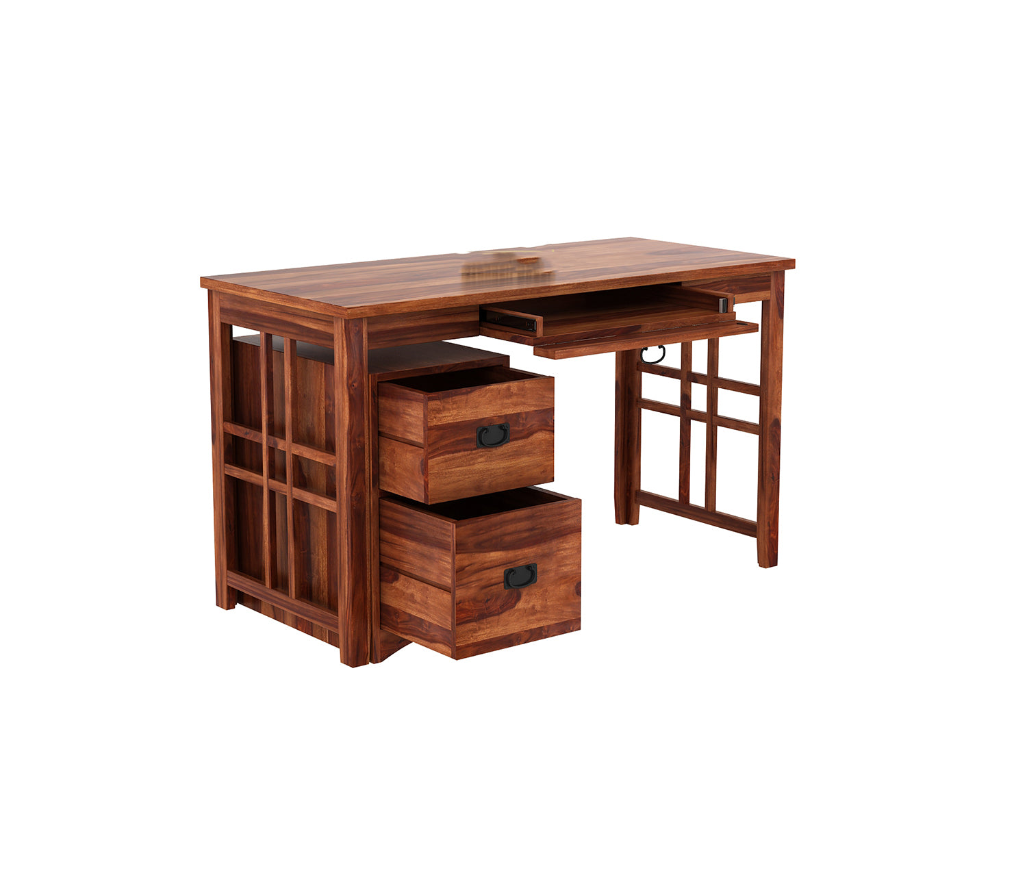 Ellie Computer Table With Keyboard Tray and Drawer Storage