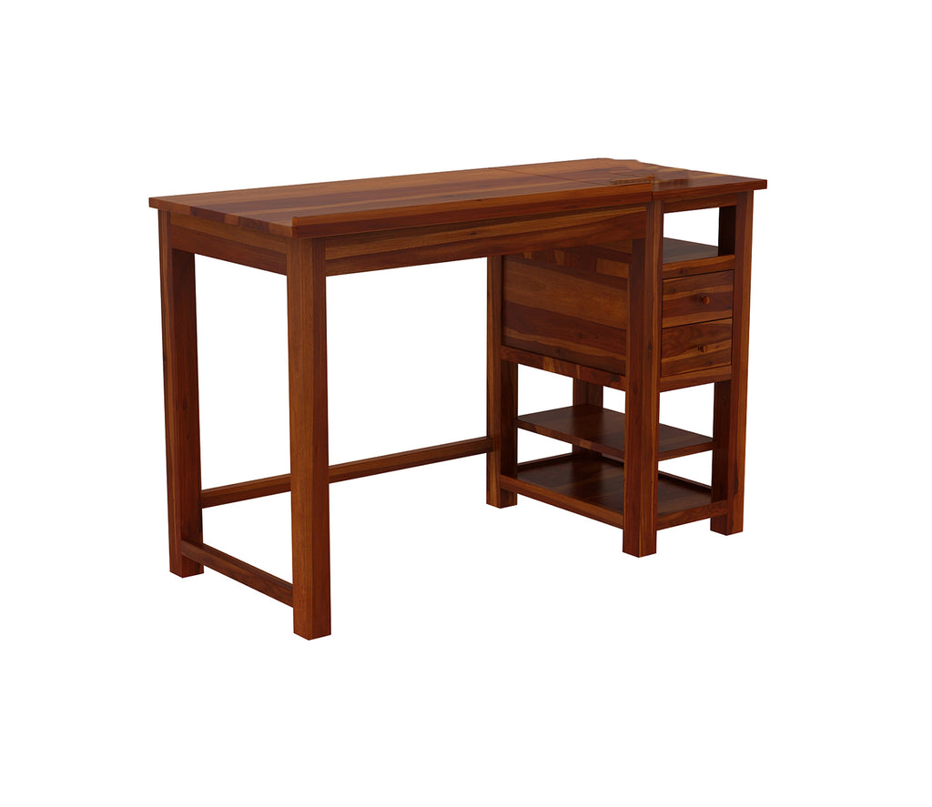 Penelope Study Cum Drafting Table with Drawer and Open Shelves