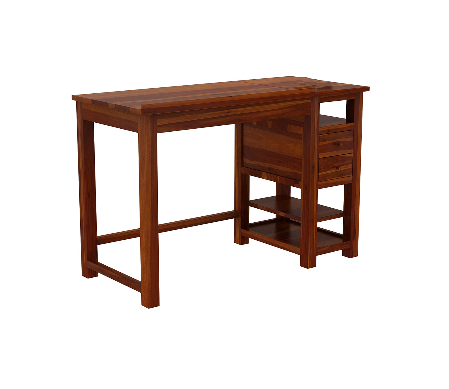 Penelope Study Cum Drafting Table with Drawer and Open Shelves