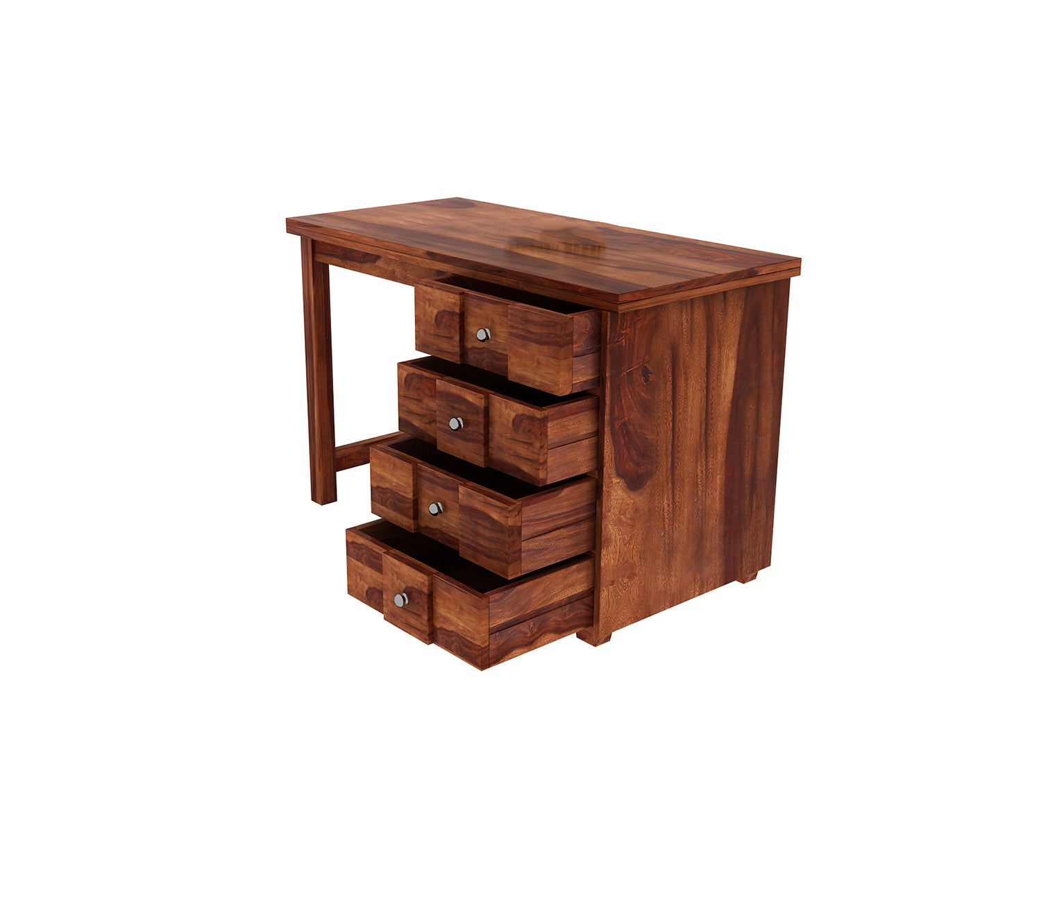 Aurora Sheesham Wood Study Table with Four Drawers