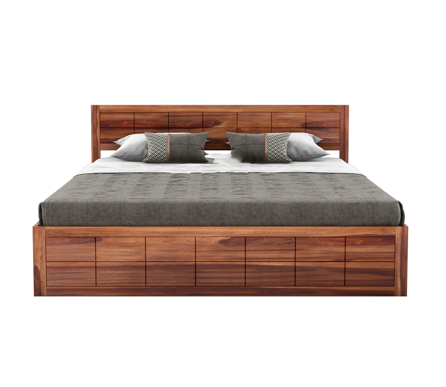 Tripp Sheesham Wood Bed With Box Storage