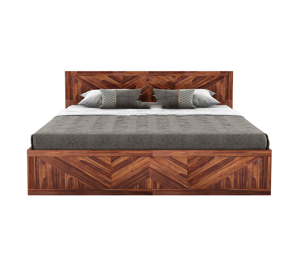 Tanner Sheesham Wood Bed With Box Storage