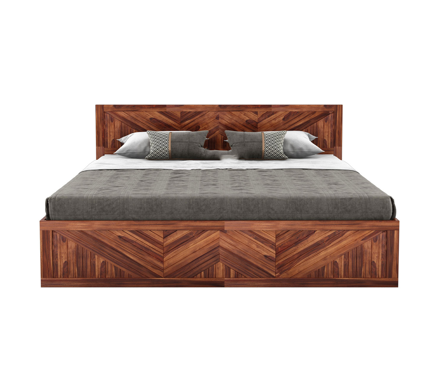 Tanner Sheesham Wood Bed With Box Storage