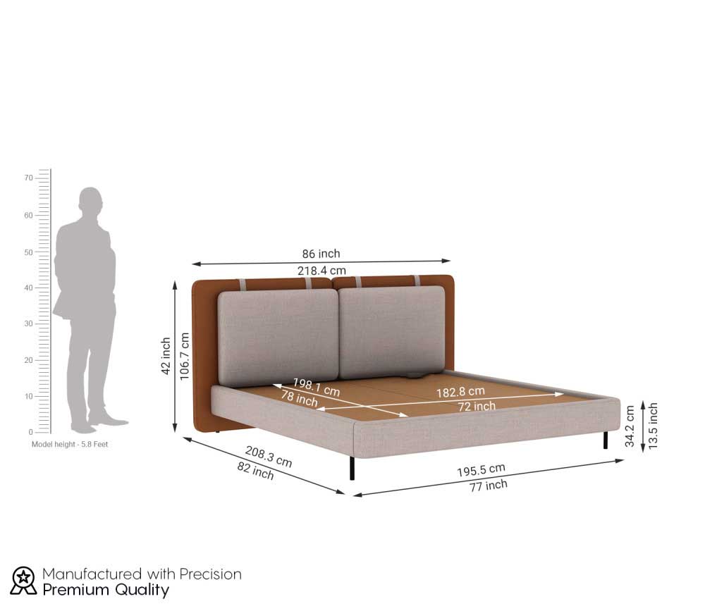 Raiden Fully Upholstered Bed Without Storage