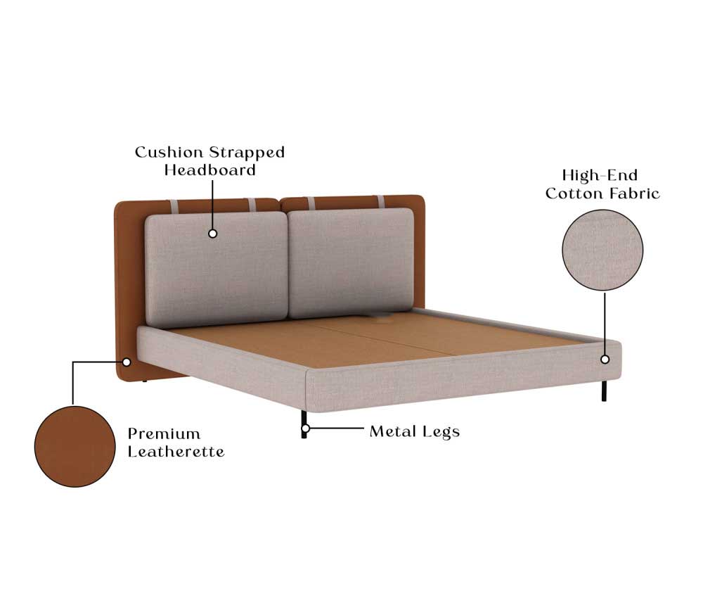Raiden Fully Upholstered Bed Without Storage