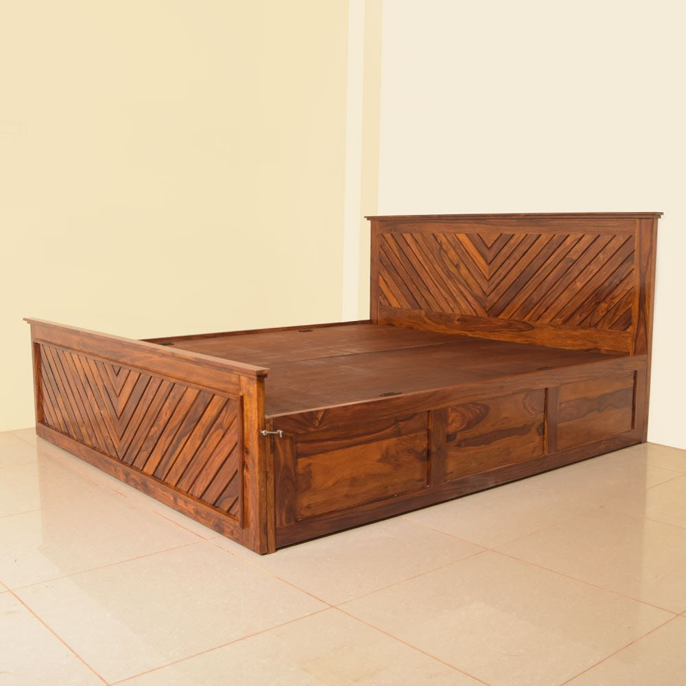 Bowen Wooden Bed Crosing Desing Bed