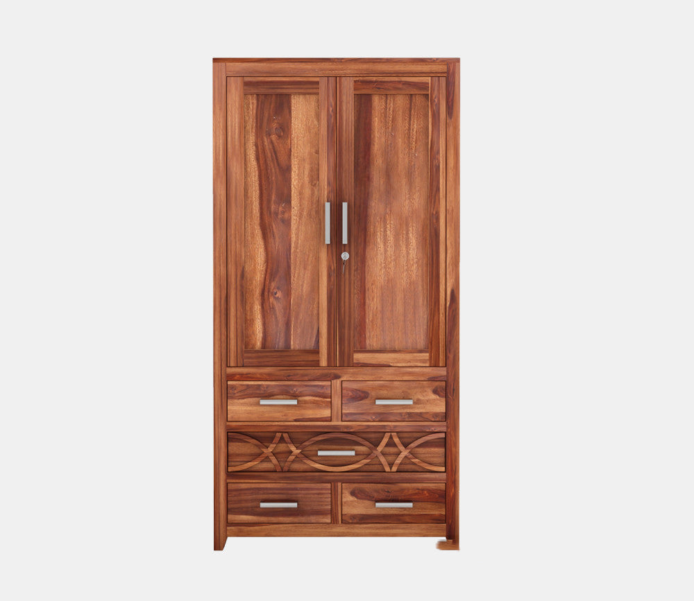 Colter Sheesham Wood 2 Door Wardrobe