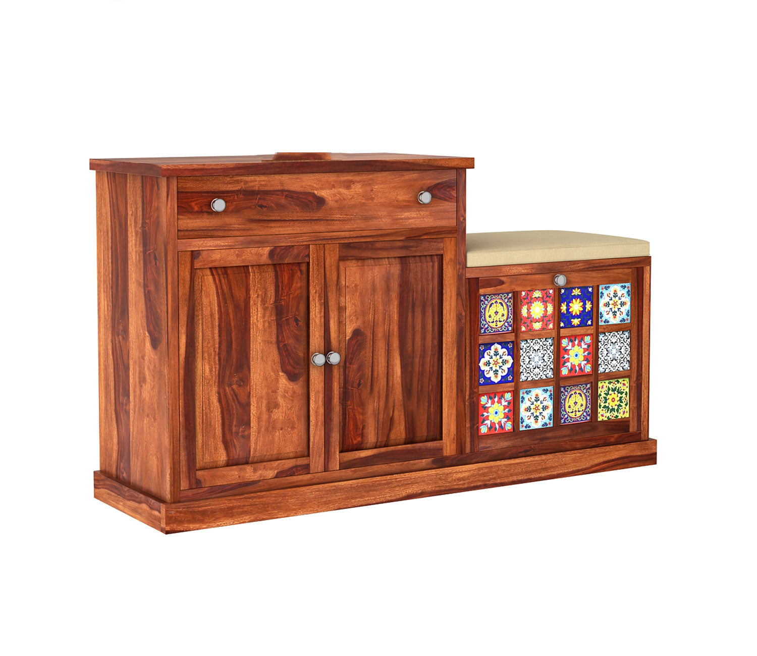 Tobias Modern Wooden Shoe Rack With Seat