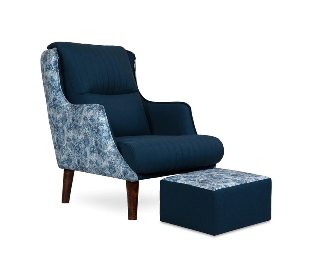 Barrett Wing Chair With Ottoman