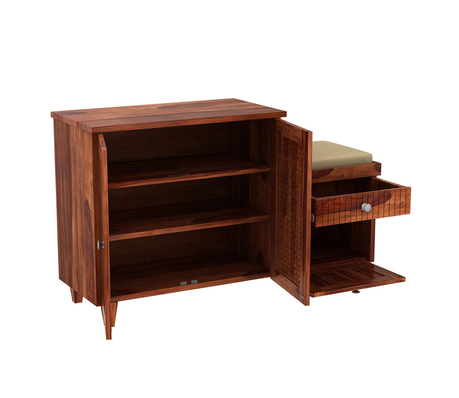 Preston Shoe Rack with Seat and Storage Drawers