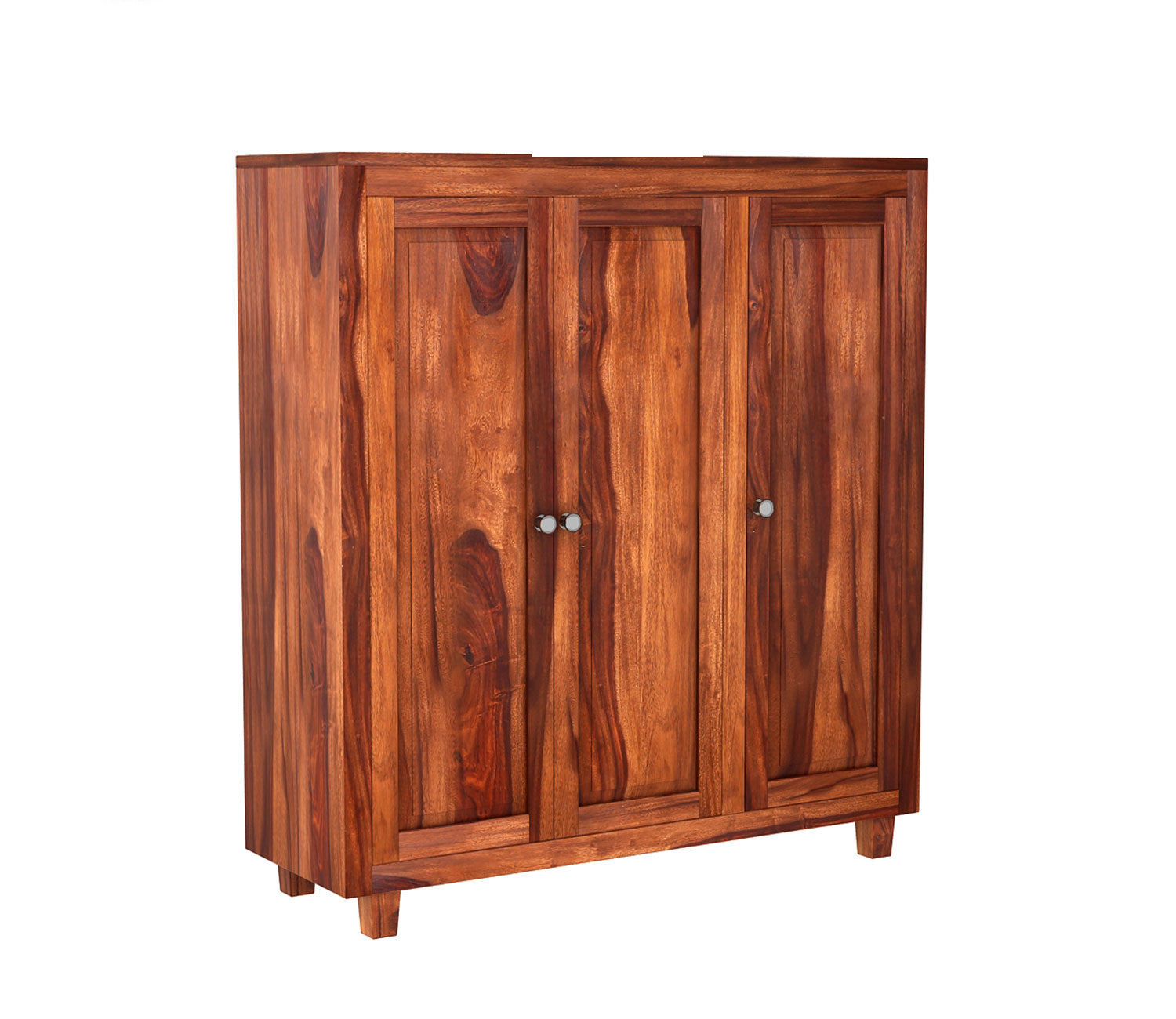 Jaylen Sheesham Wood Shoe Cabinet With 32 Pair Capacity
