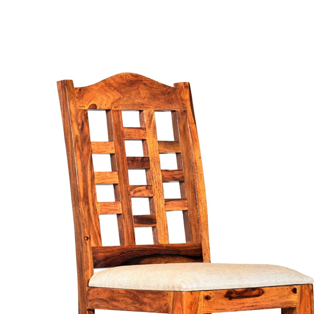 Lilith Wood Zenith Sheesham Dining Table and Chair