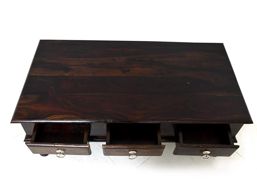 Margot Sheesham Wood 6 Drawer Center Table
