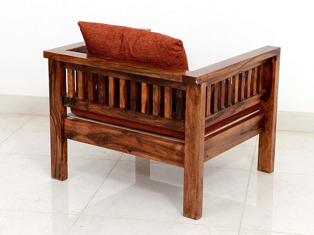 Furniturewallet Sheesham Wood Sofa for Living Room in Natural Finish