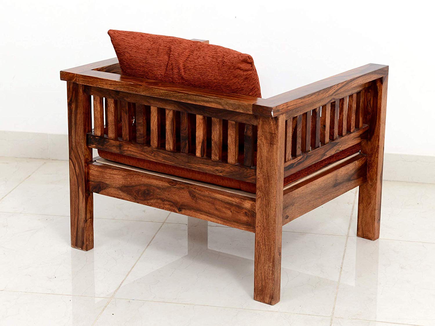 Furniturewallet Sheesham Wood Sofa for Living Room in Natural Finish