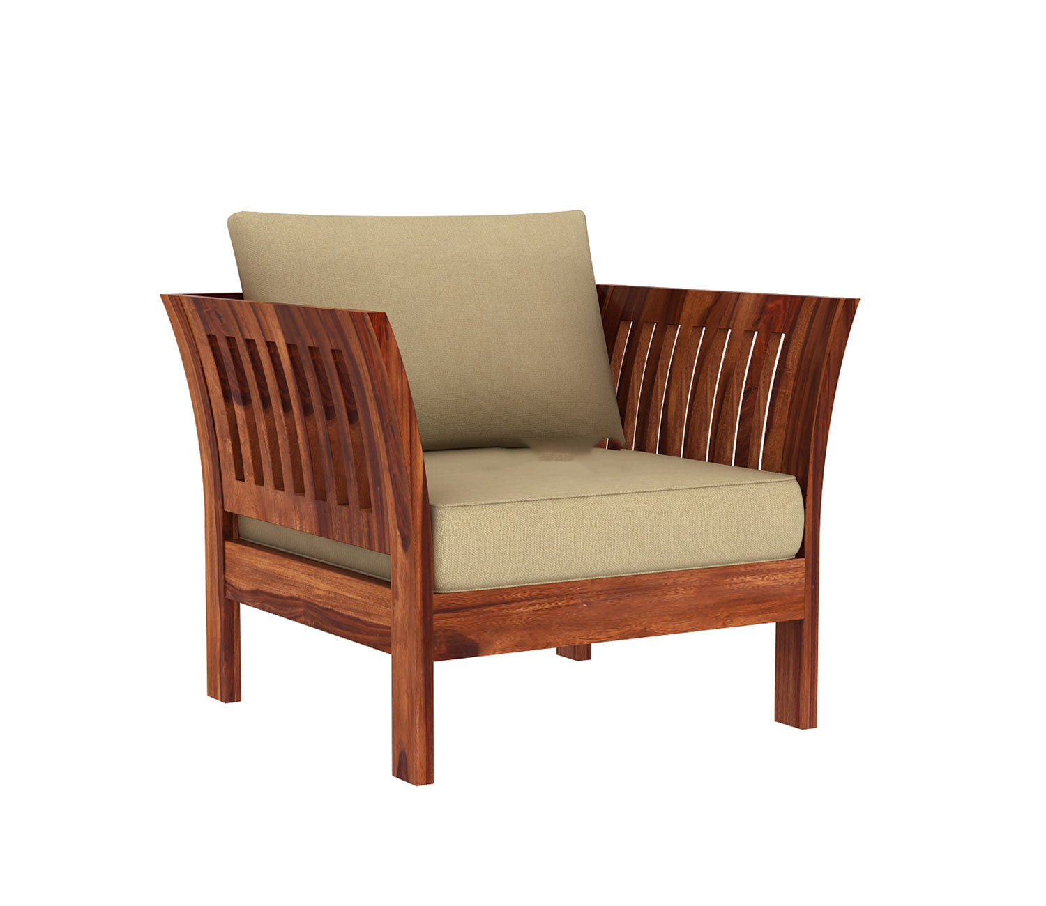 Brad Wooden Sofa Set with Washable Zipper Cover
