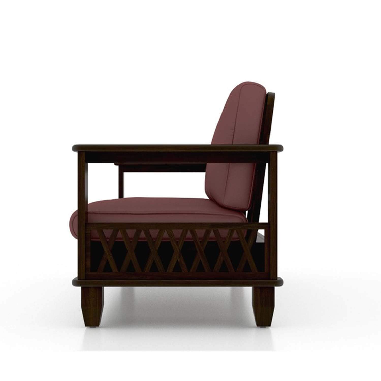 Boris Sheesham Wood Sofa Set for Living Room | 6 Seater Sofa