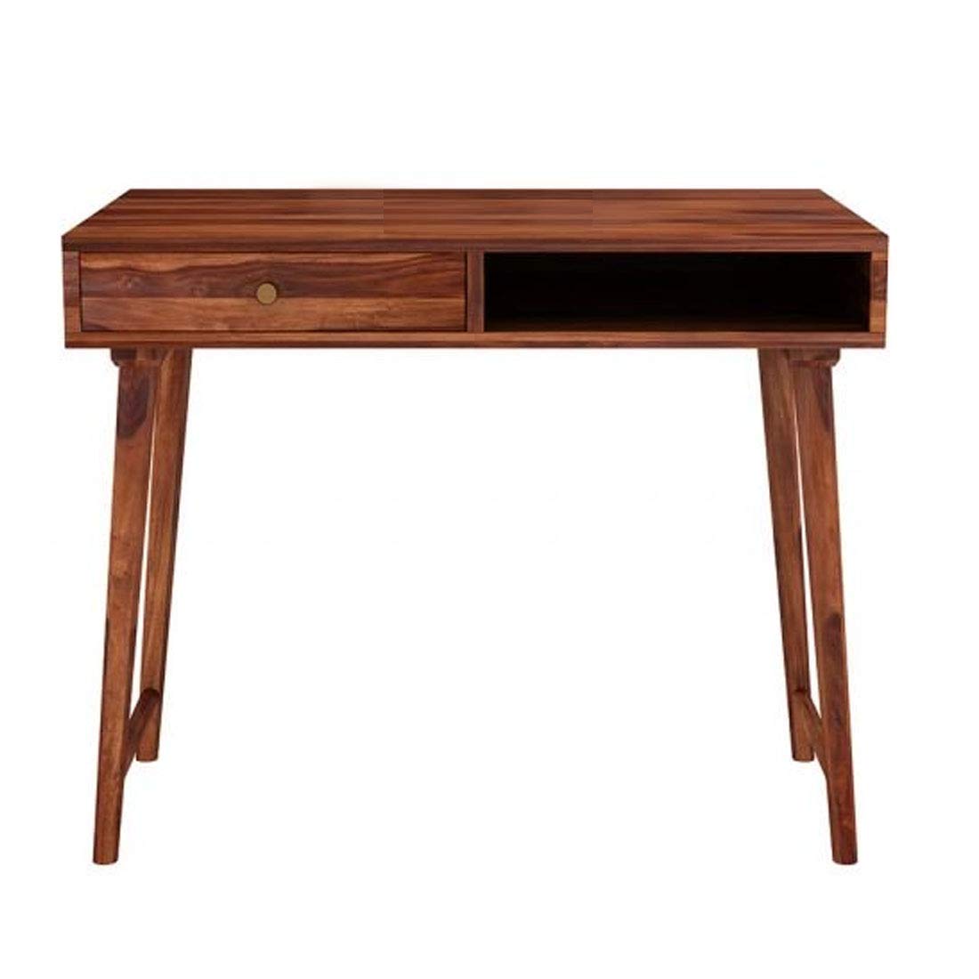 Charlotte-Sheesham Wood Study Table for Living Room Office Table for Home (Honey Finish)